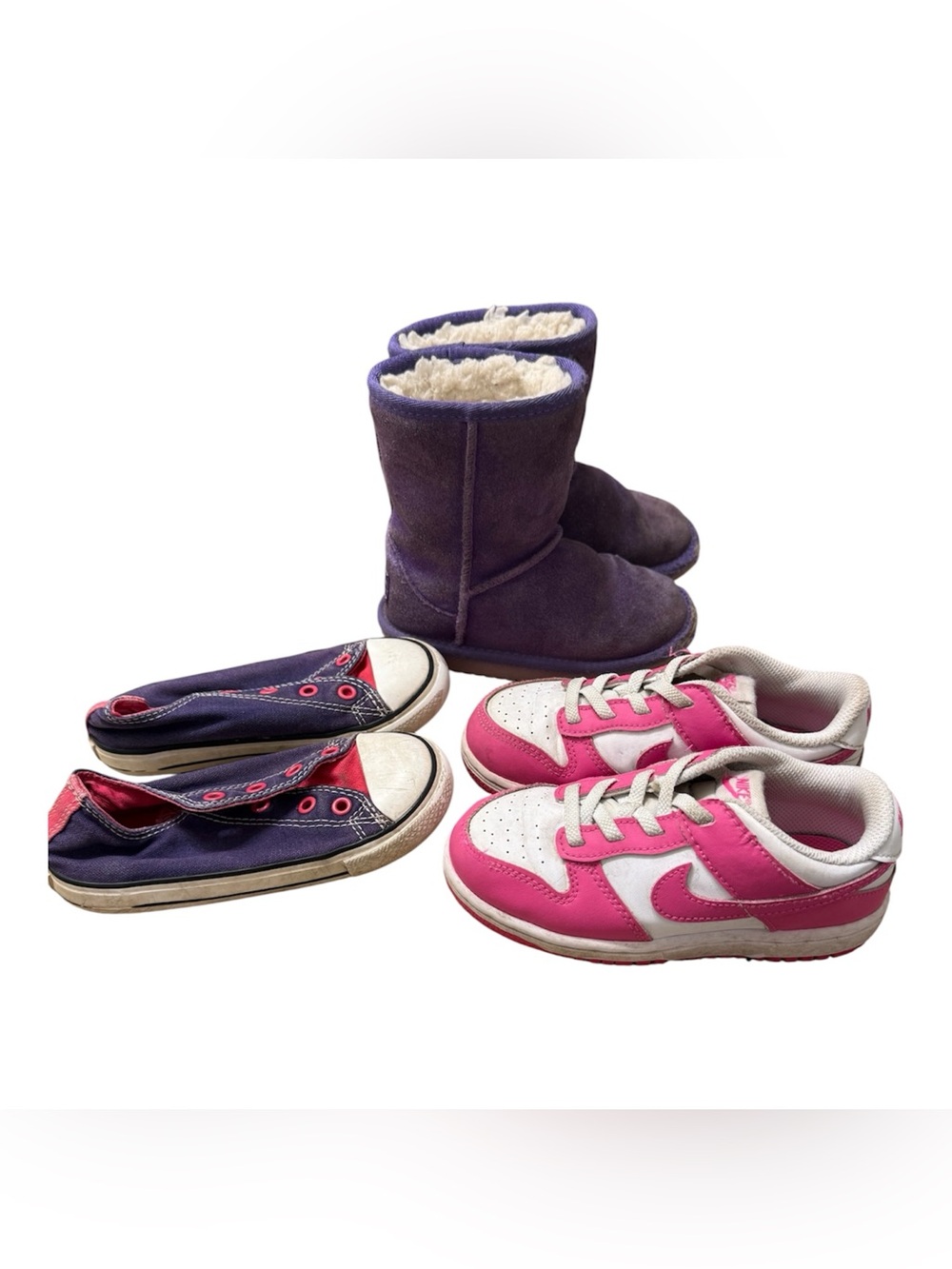 Bundle of Girls Shoes (Nike Dunks Sneakers, Uggs, Converse) Read for Sizing!